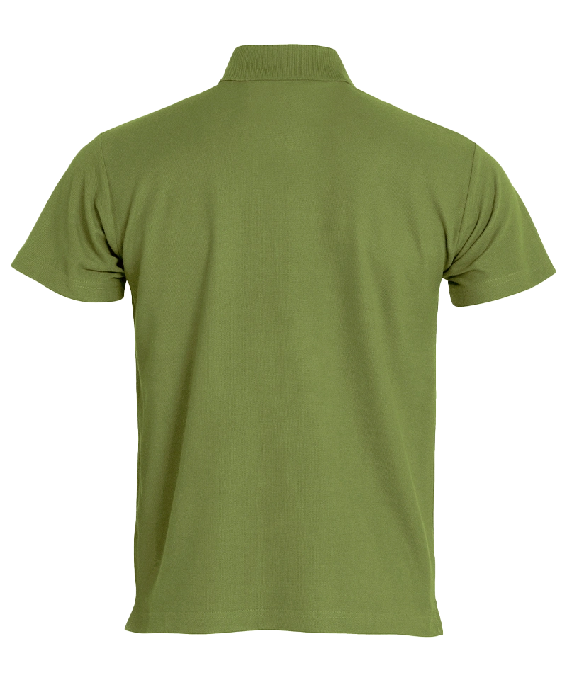Basic poloshirt Clique groen achterkant