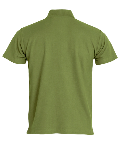 Basic poloshirt Clique groen achterkant