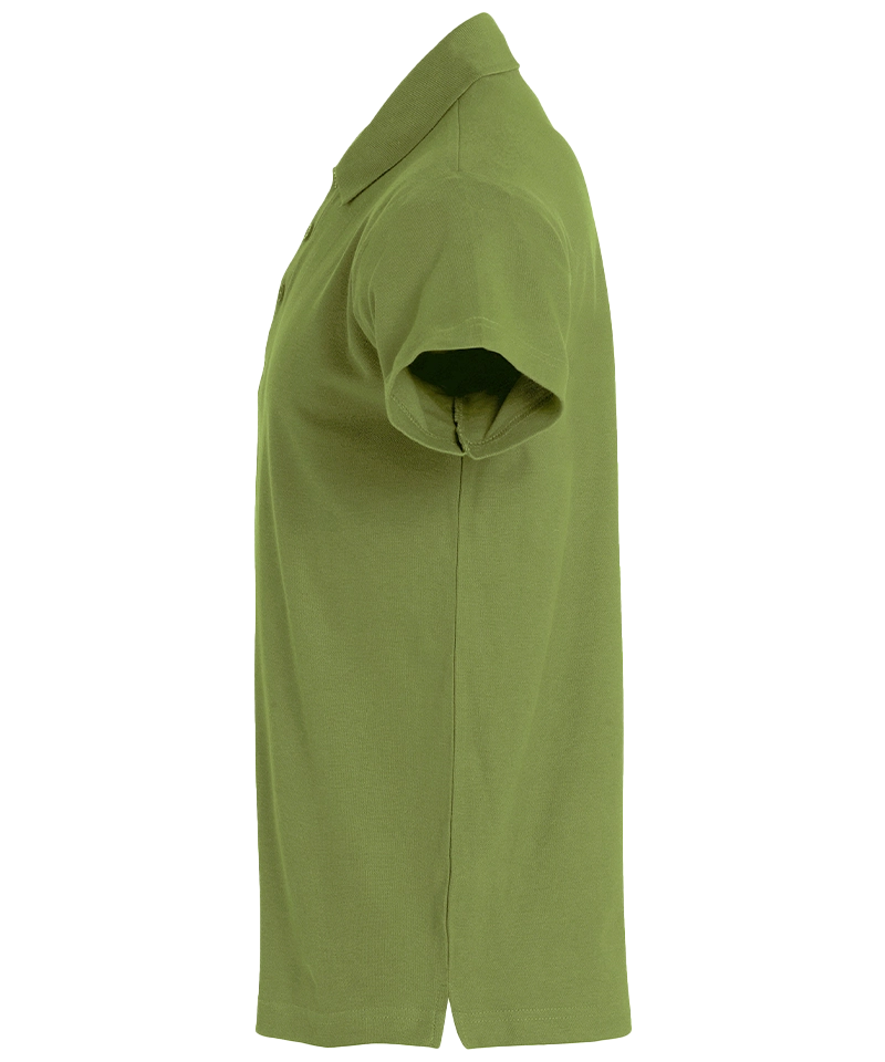Basic poloshirt Clique groen zijkant