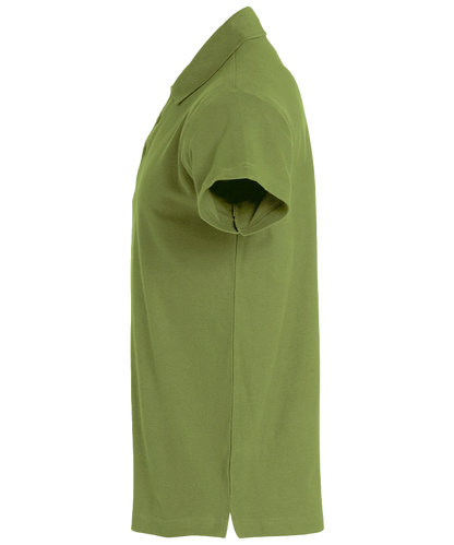 Basic poloshirt Clique groen zijkant