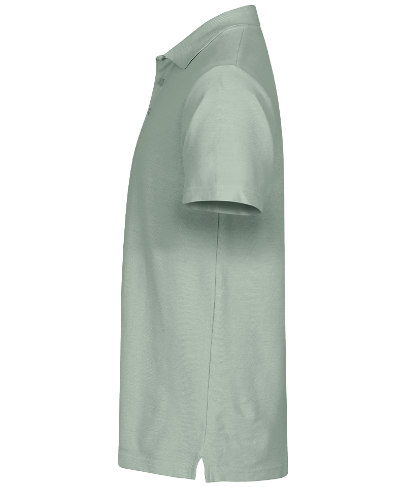 Basic poloshirt Clique saliegroen zijkant