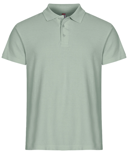 Basic poloshirt Clique saliegroen voorkant