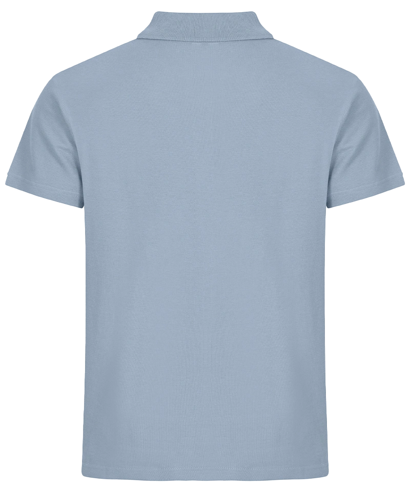 Basic poloshirt Clique lichtblauw achterkant