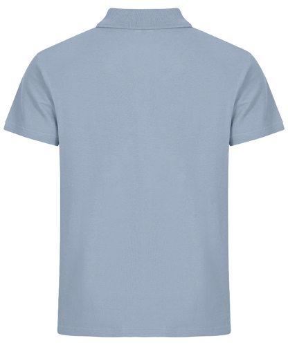 Basic poloshirt Clique lichtblauw achterkant