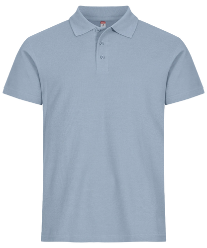 Basic poloshirt Clique lichtblauw voorkant