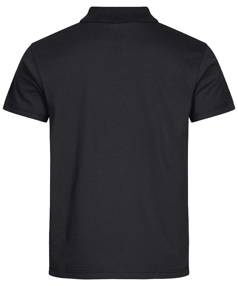 Basic poloshirt Clique zwart achterkant