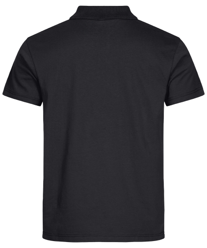 Basic poloshirt Clique zwart achterkant