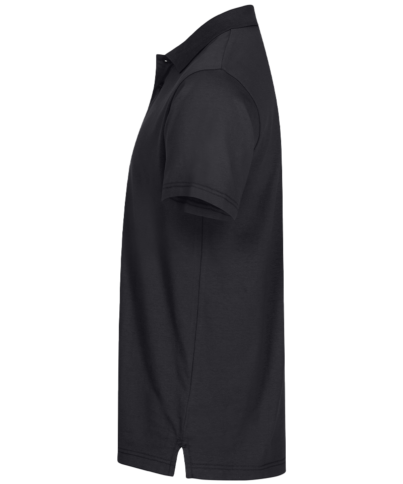 Basic poloshirt Clique zwart zijkant
