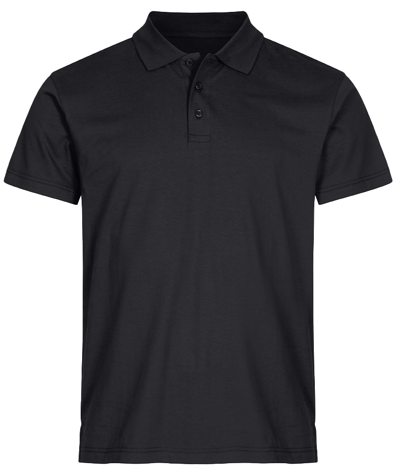 Basic poloshirt Clique zwart voorkant