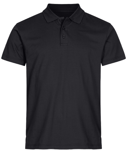 Basic poloshirt Clique zwart voorkant