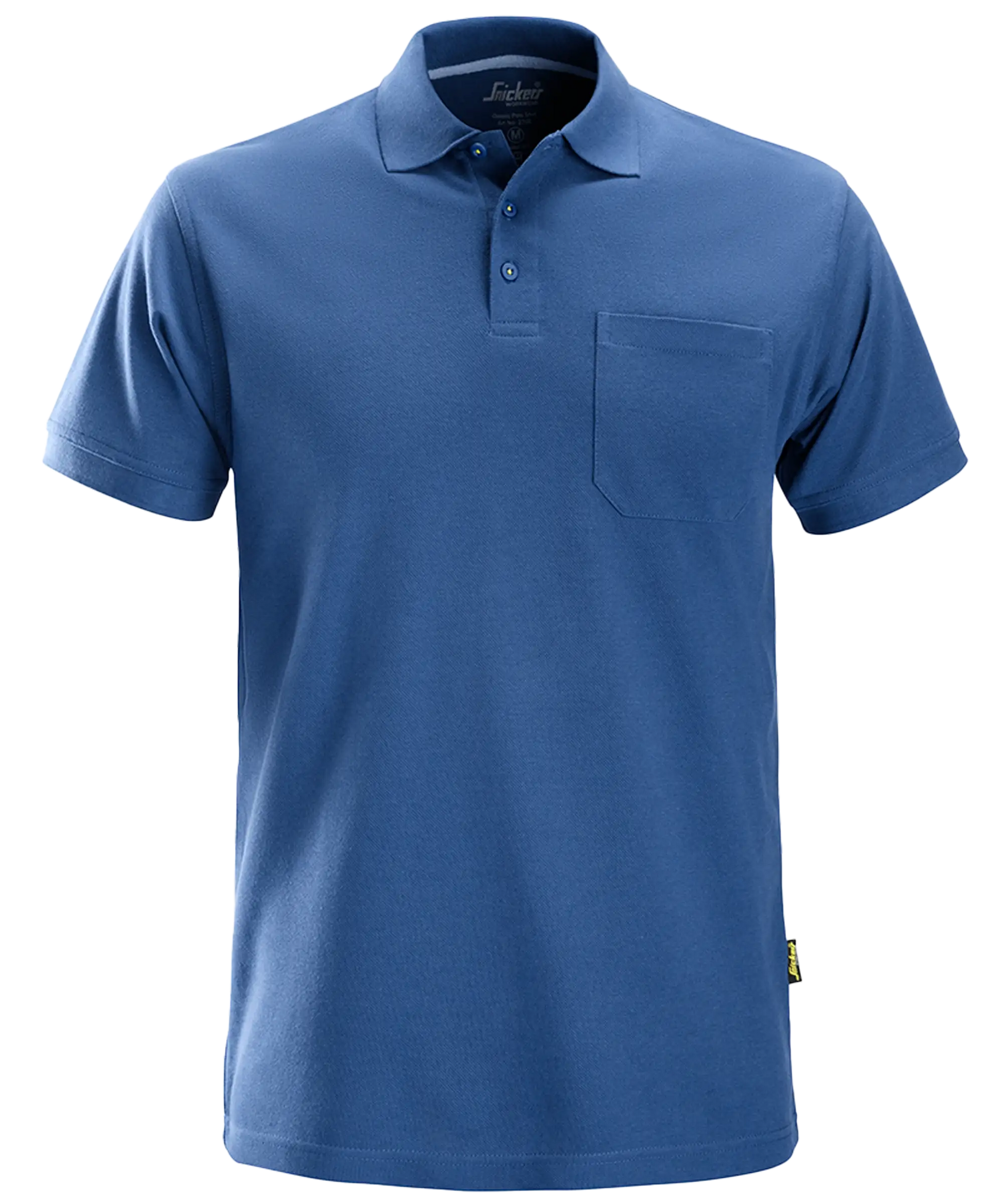 Snickers poloshirt 2708 met borstzak blauw voorkant