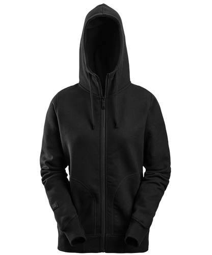 Dames vest met capuchon Snickers 2897 zwart voorkant